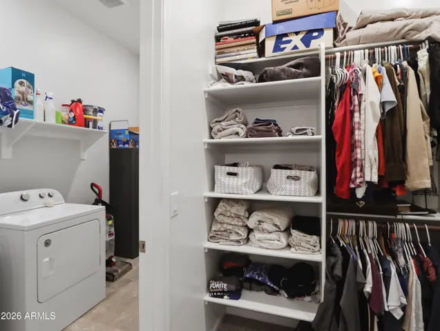 2nd owner's closet with private entry to laundry area