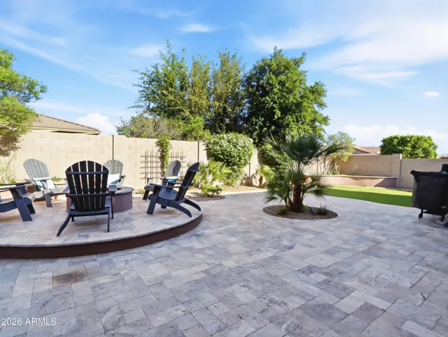 extended travertine patio