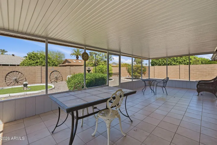 Easy care ceramic tile in AZ Room.
