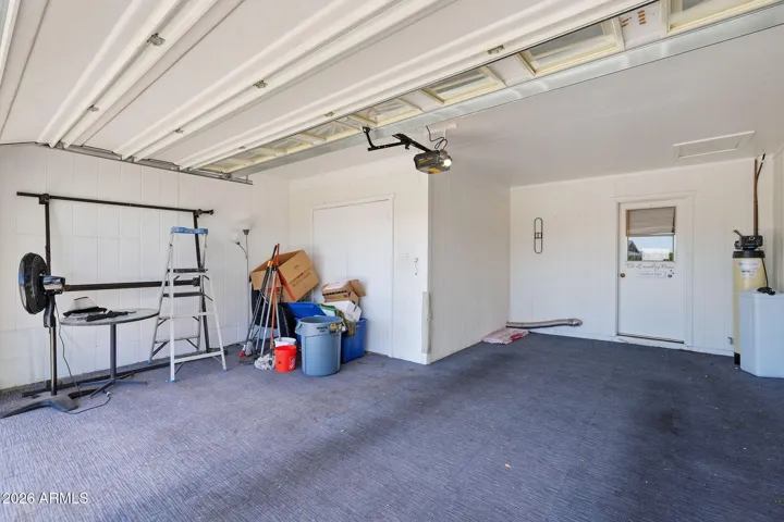 Extra storage room in garage.