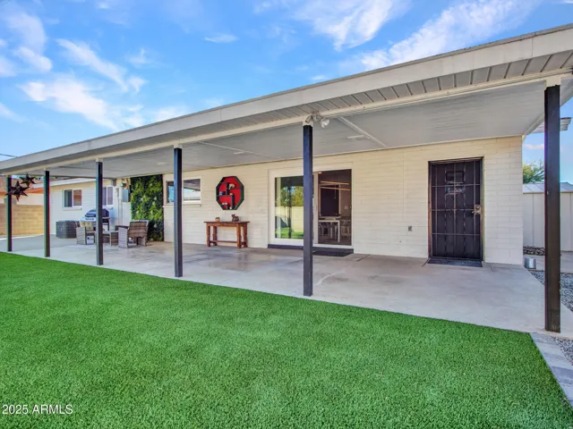 Large covered patio for year round enjoyment