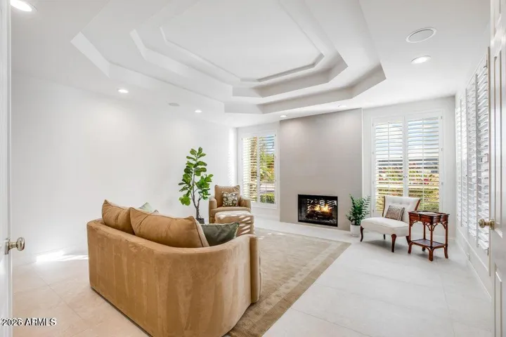 Big flex room, could be used as family room, office, exercise room or a 4th bedroom with fireplace!
Another angle of flex room.