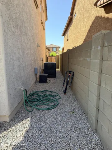 Back westside storage with gate.