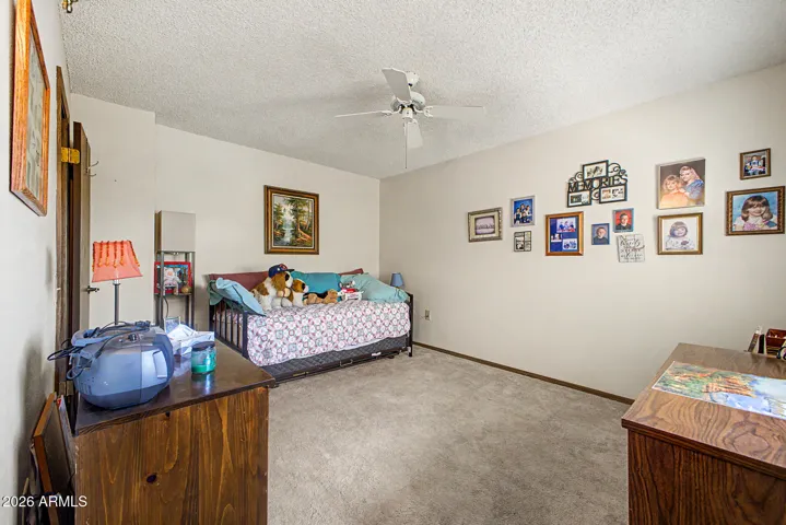 Second Bedroom is right off the entry & hallway. Walk in closet with room for queen bed.