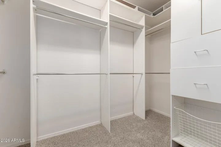 Master walk in closet