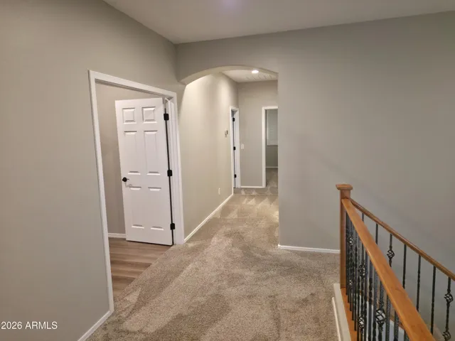 Office double doors at top of staircase