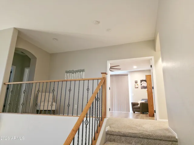 Office double doors. Guest room/ bathroom to the left.