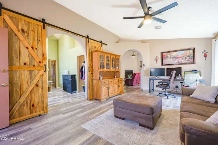 Sliding Barn Style doors to Office/Bedroom/Bonus Room