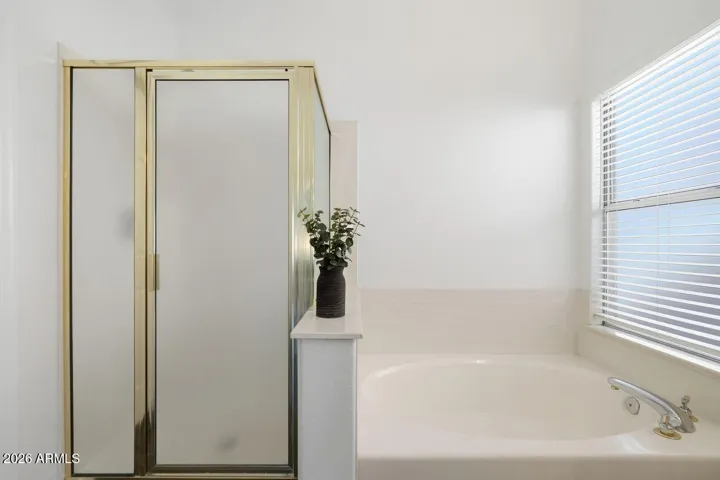 Separate tub & shower