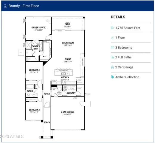 Base floorplan shown. Actual floorplan may vary based on architectural options not shown, when applicable.