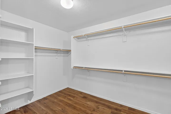 Massive primary closet.
