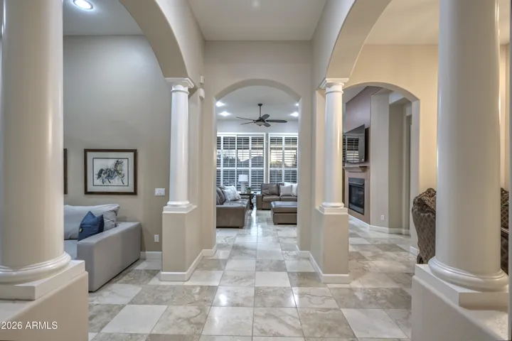 The depth of the halls and height of the ceilings make this home shine.