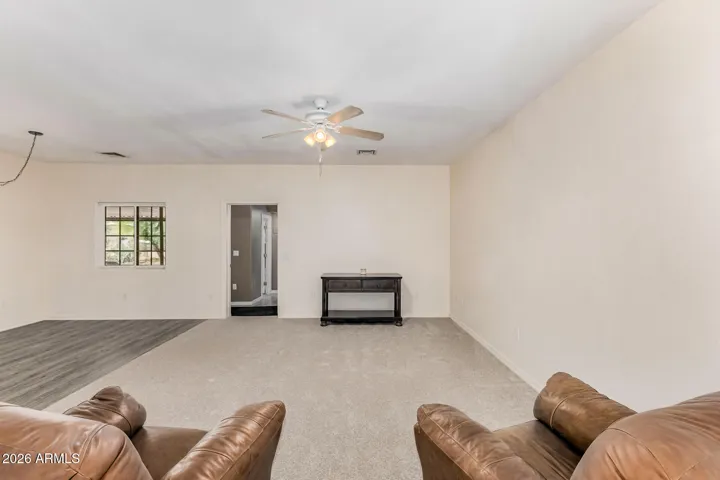 Main living space/great room/entry to split bedroom a