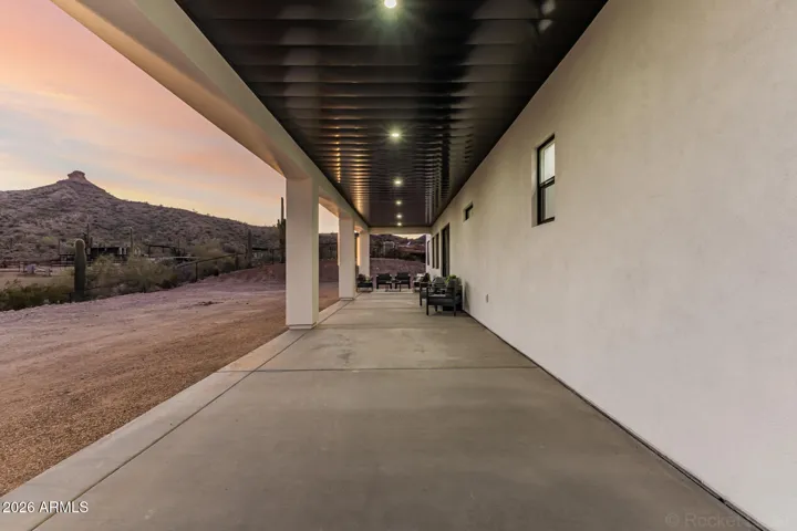 To the west, enjoy the sunset over San Tan Mountain.