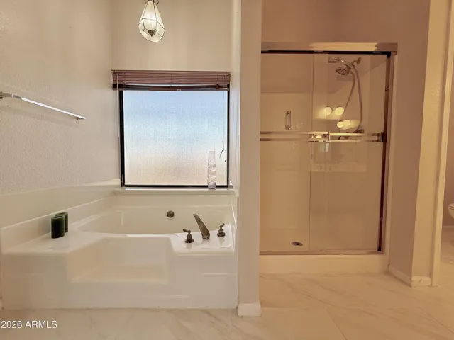 Upstairs Primary Tub and Walk-in Shower