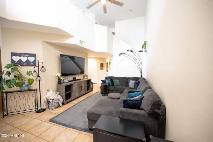Spacious living room with tv wall mounts.