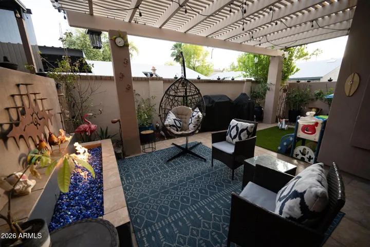 String lighting throughout outdoor area