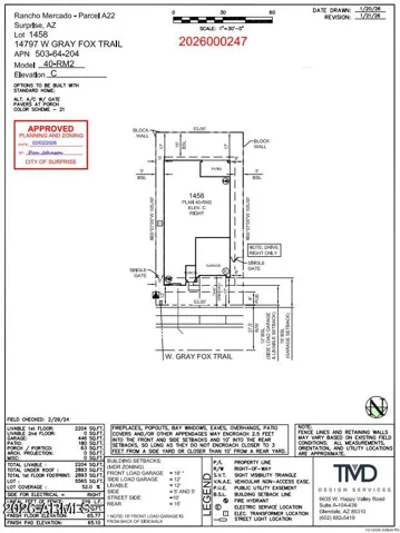 14797 W Gray Fox Trail Preliminary Plot Plan