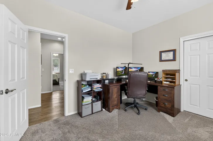bedroom 3 used as an office currently views of peaks