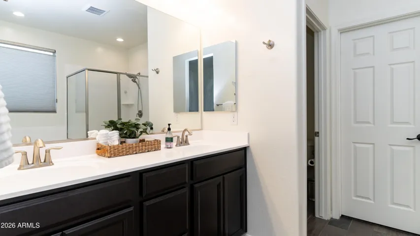 Double Sinks / Linen Closet / Toilet Room
