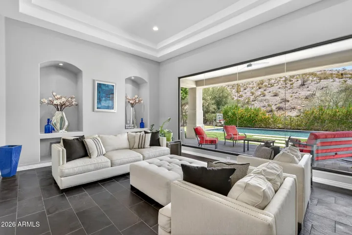 Limestone flooring throughout all main living spaces...