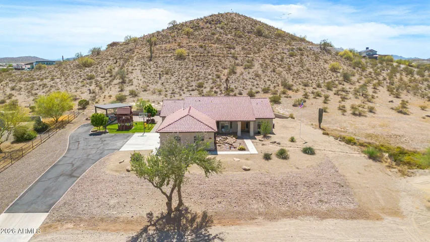 The home backs to the mountain, providing added seclusion and a peaceful setting