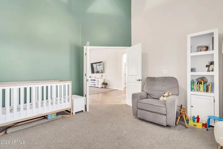 Secondary bedroom w/ double doors is ideal for a home office or flex space