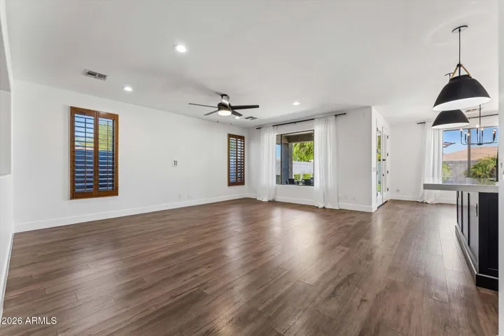 Open-concept kitchen/family room keeps everyone together