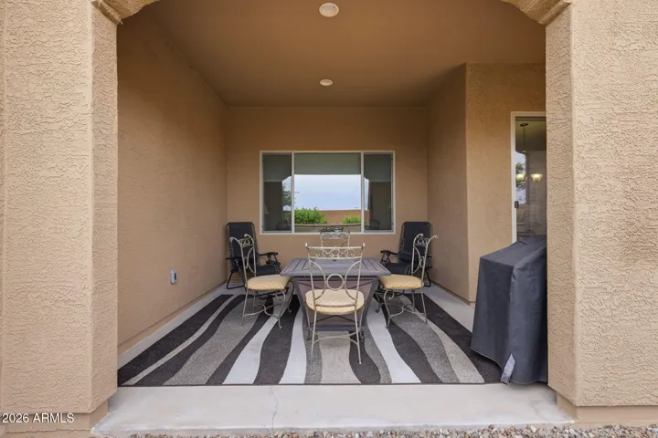 Enjoy the back patio with a cup of coffee or cocktail