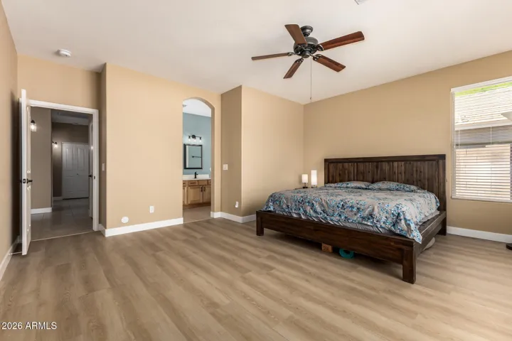 Spacious primary suite