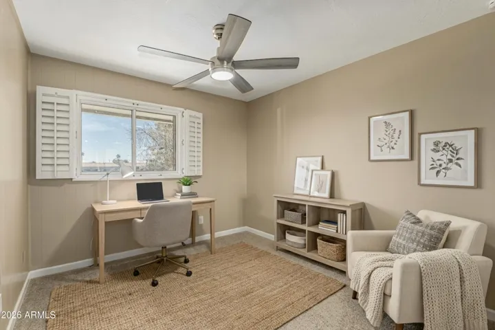 Virtually staged as Home Office