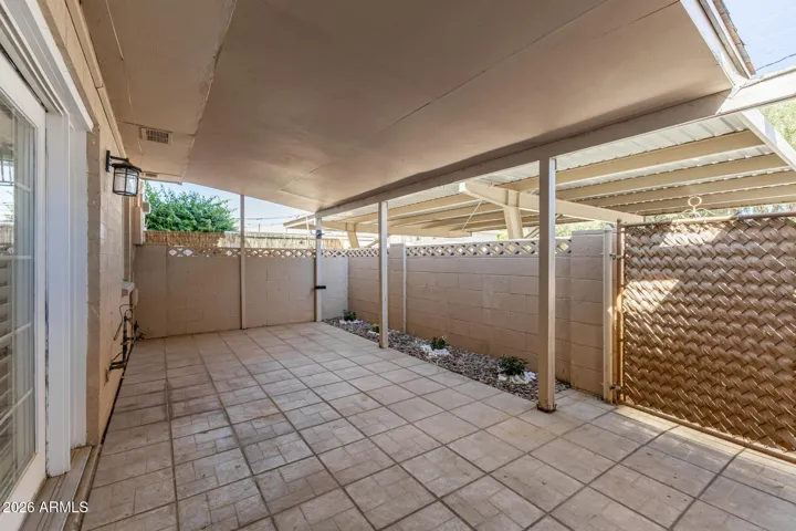 Long Covered Patio - Back entrance/Parking