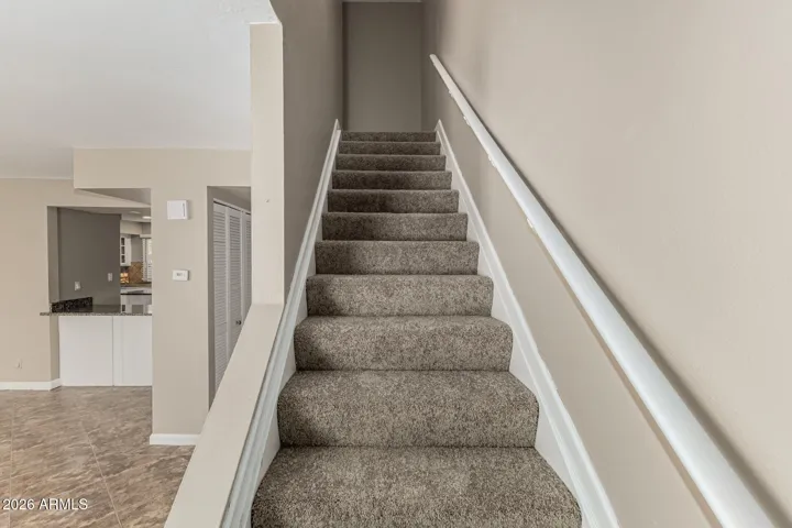 Carpet installed March 2026 on Stairs and throughout upstairs.