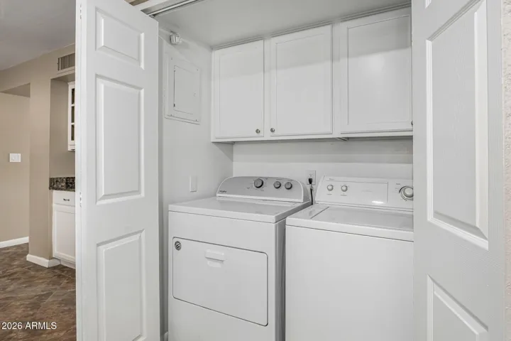 Washer/Dryer at Kitchen Area