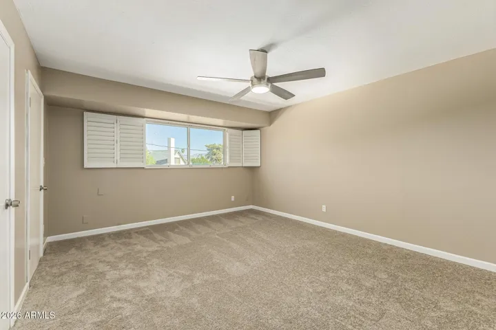 Wooden Shutters up here to and ceiling fan installed Feb 2026