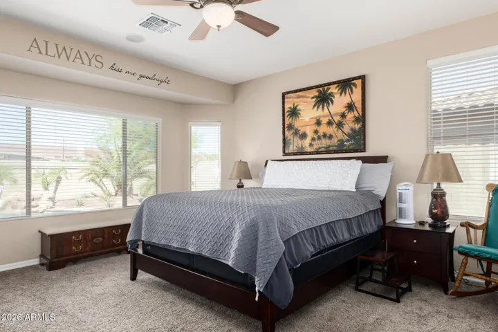 Imagine waking up every day in this gorgeous room! With windows looking out to your resort style backyard!