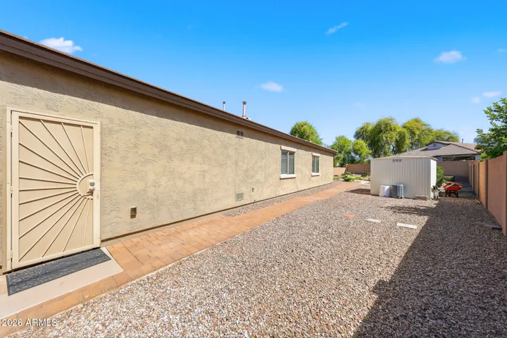 Storage Shed and Side Garage Access