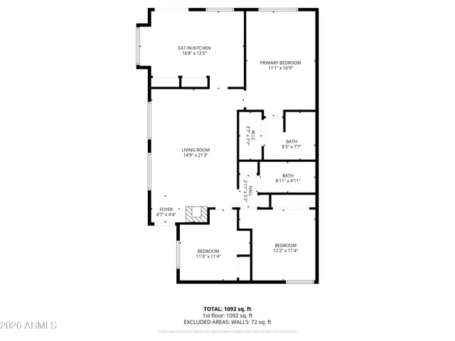 Top of the floor plan faces south. Bottom of the floor plan is where the garages is.