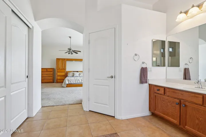 primary bathroom and closet