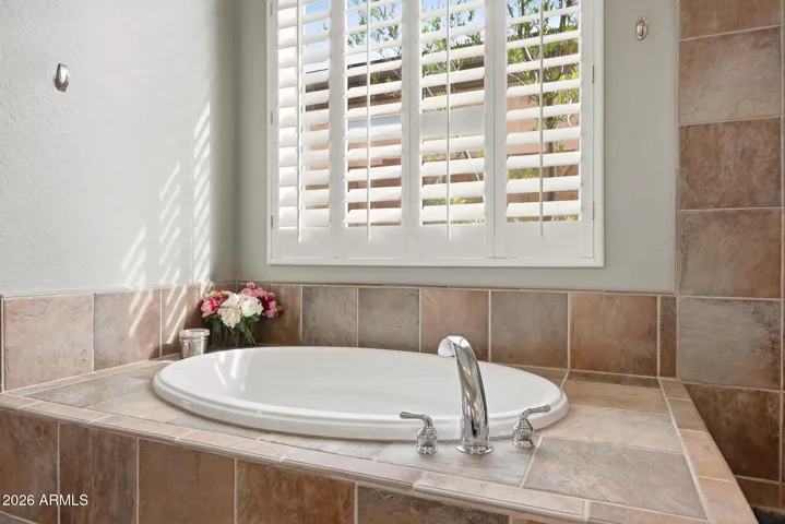 Relax and unwind in your private soaking tub.