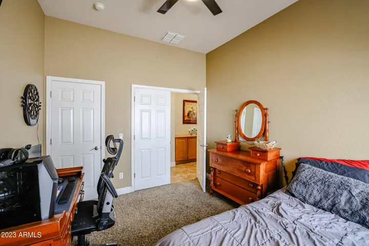 Double doors and walk in closet