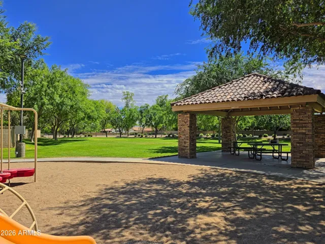 Picnic pavilion and play yard