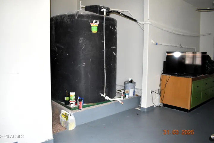 Large water storage-shared well.
