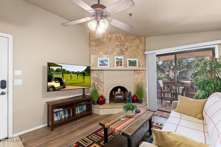 Great patio off of the family room brings in lots of natural light