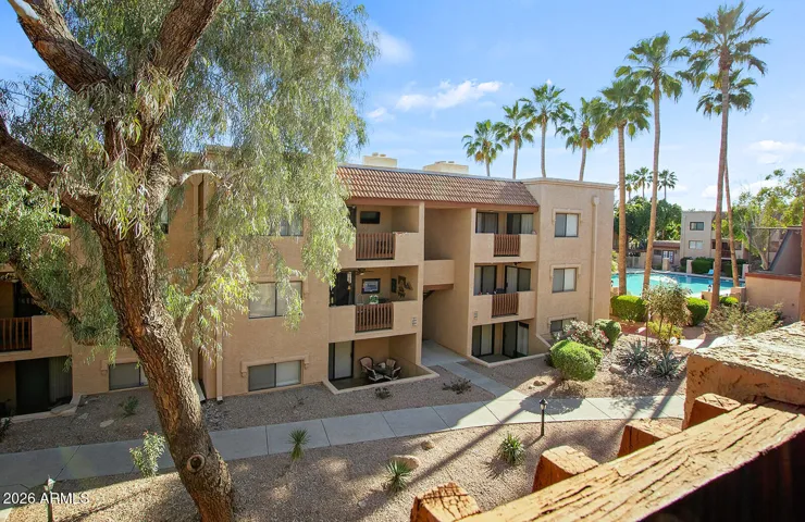 View if the pool from your balcony