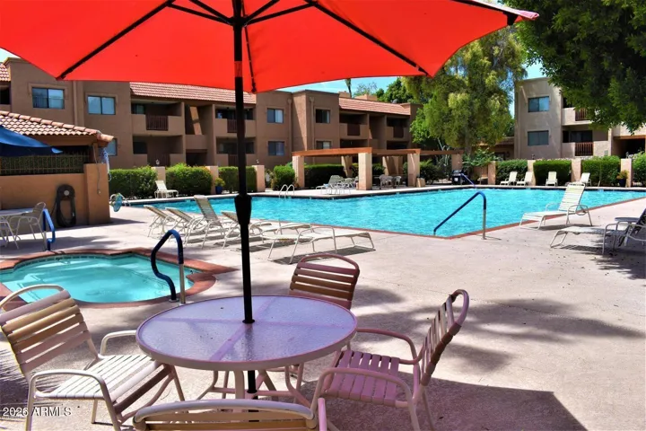 The 'South" pool and hot tub