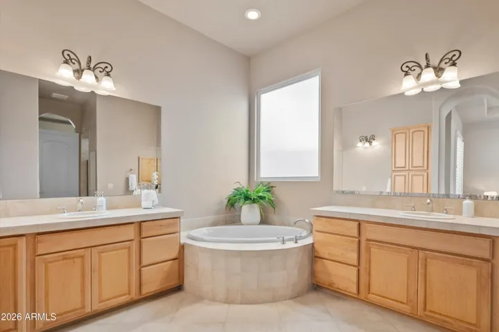 Master Bath with separate tub, Shower and Two Vanities