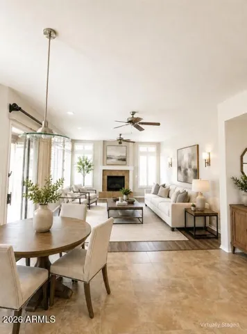 Family Room Virtually Staged
