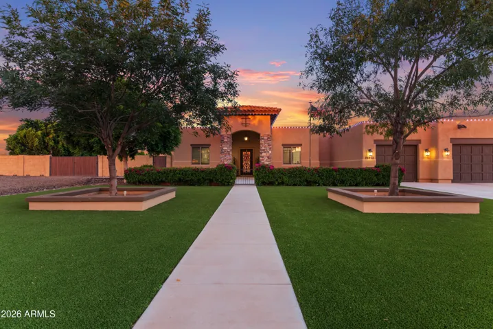 Roof trim lights are color changing – Lutron equipment; controls located in the garage by the door accessing the backyard
