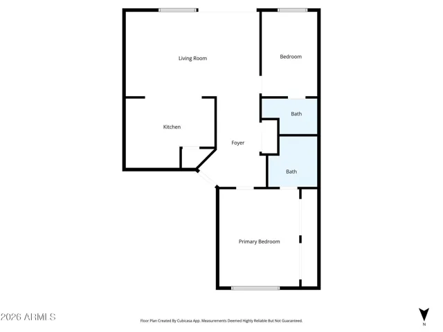 2 bedroom Floorplan